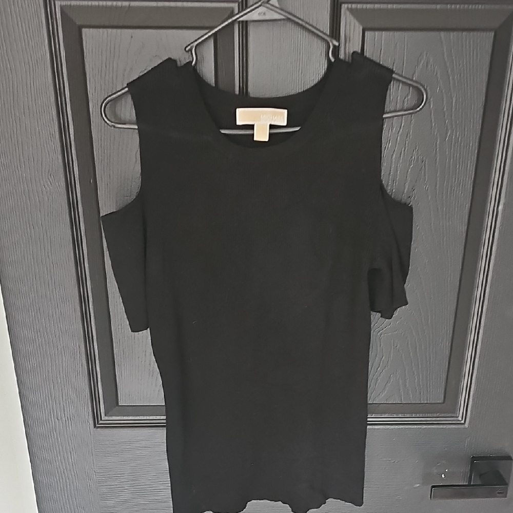 Michael Kors Black Cold Shoulder Blouse